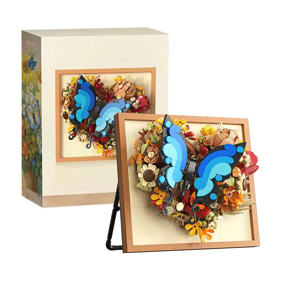 Buildable Bricks - Heart Blossoms Picture Frame