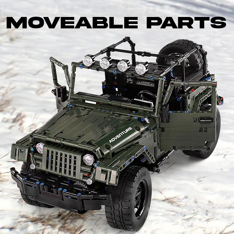 Buildable 4x4 Military SUV Brick Kit