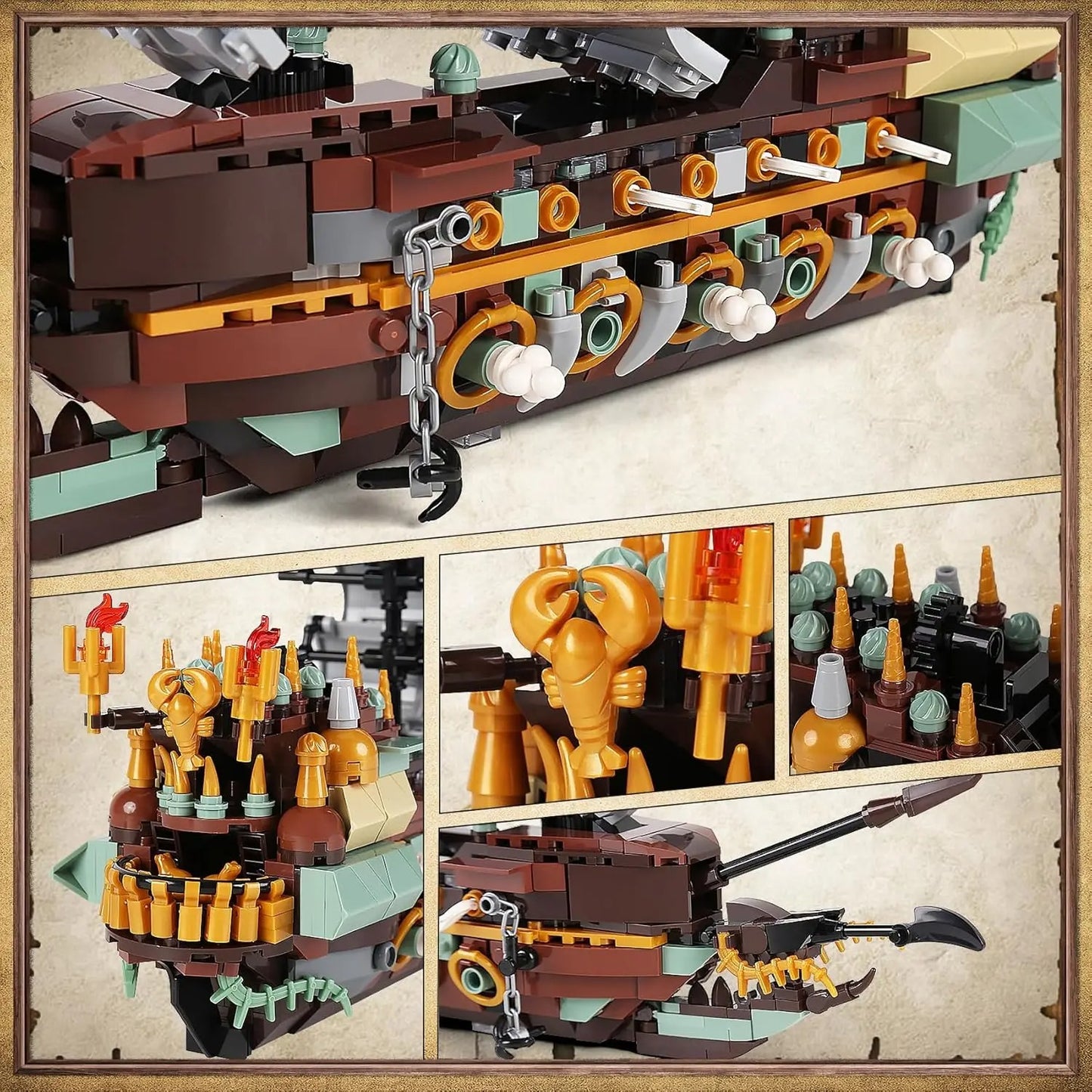 Buildable Ship in a Bottle Brick Kit