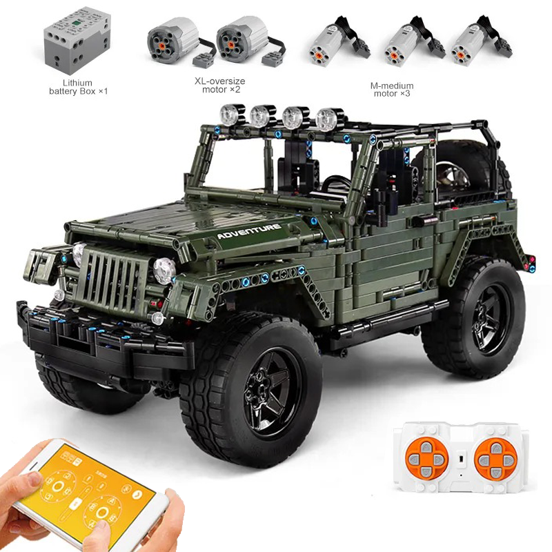 Buildable 4x4 Military SUV Brick Kit