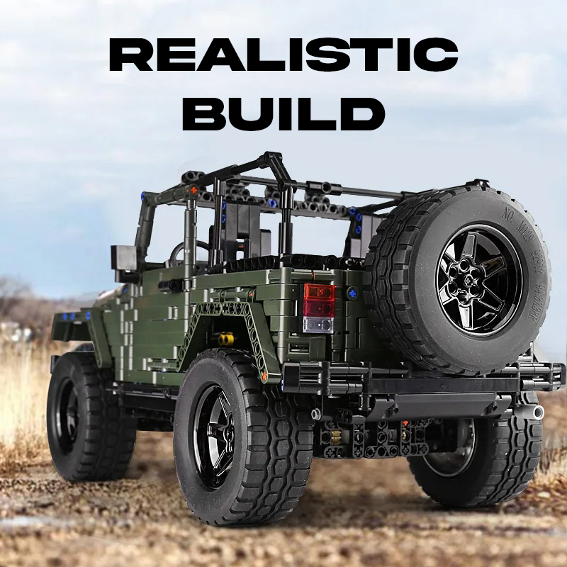 Buildable 4x4 Military SUV Brick Kit