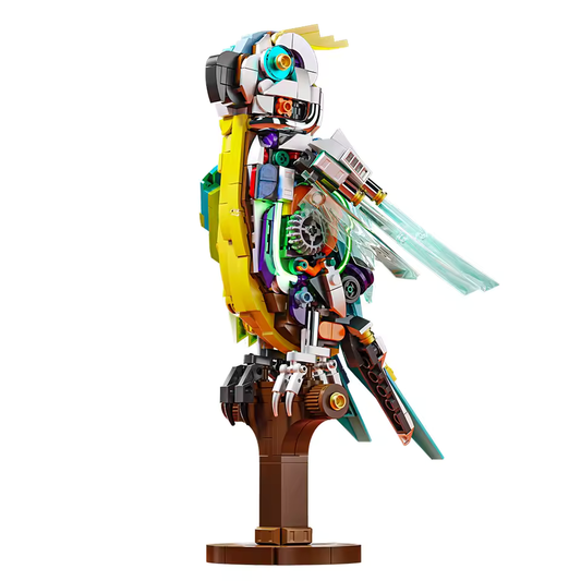 Buildable Mecha Parrot Brick Kit