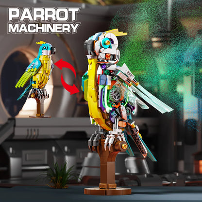 Buildable Mecha Parrot Brick Kit
