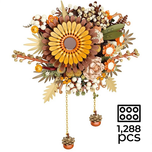 Buildable Bricks Floral Wall Art