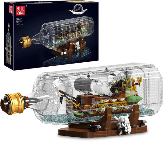 Buildable Ship in a Bottle Brick Kit