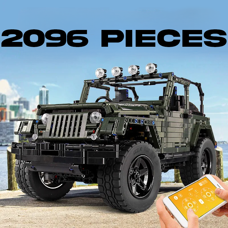 Buildable 4x4 Military SUV Brick Kit