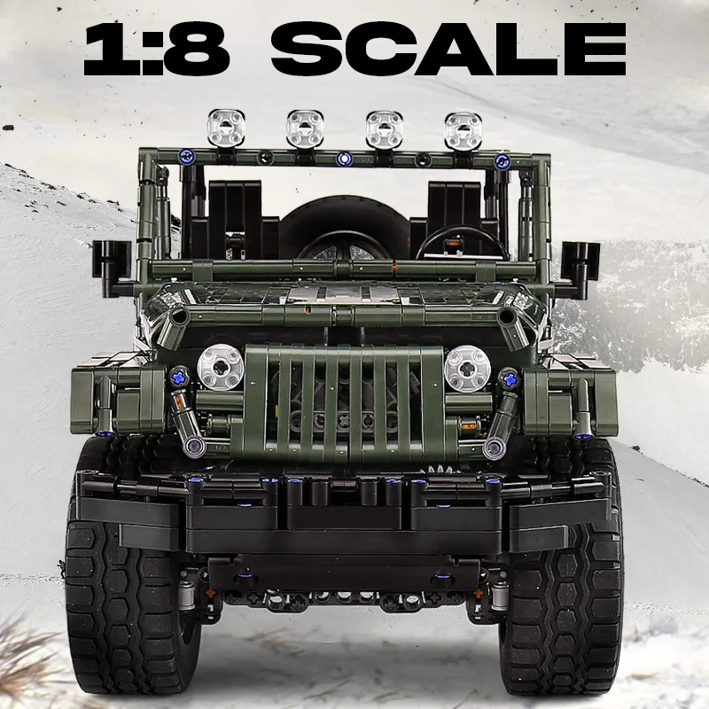 Buildable 4x4 Military SUV Brick Kit