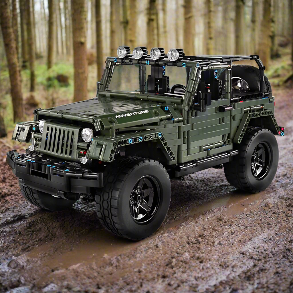 Buildable 4x4 Military SUV Brick Kit