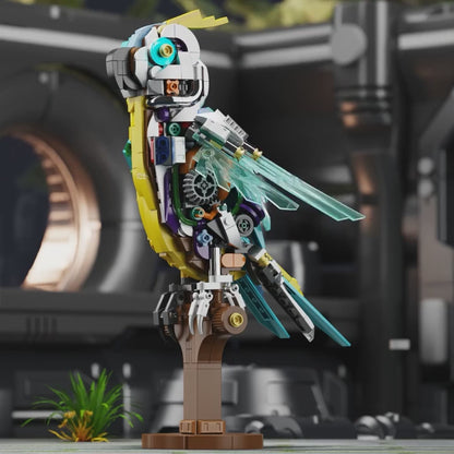 Buildable Mecha Parrot Brick Kit
