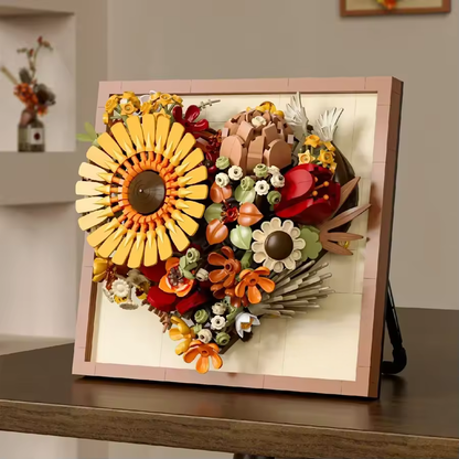 Buildable Bricks - Heart Blossoms Picture Frame